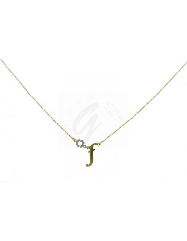 COLLANA  _ORO G 750/1000 LETTERA F...