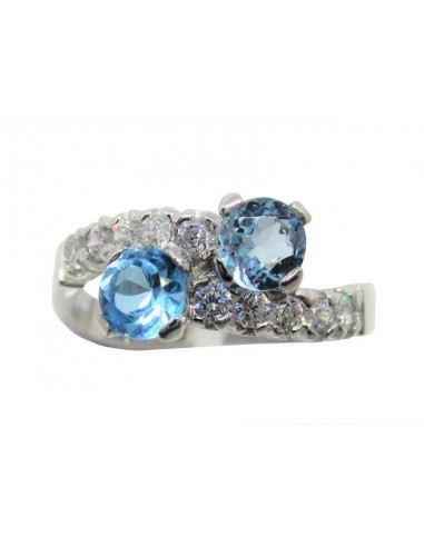 ANELLO  ORO B 750/1000  PIETRE  MIS.  17