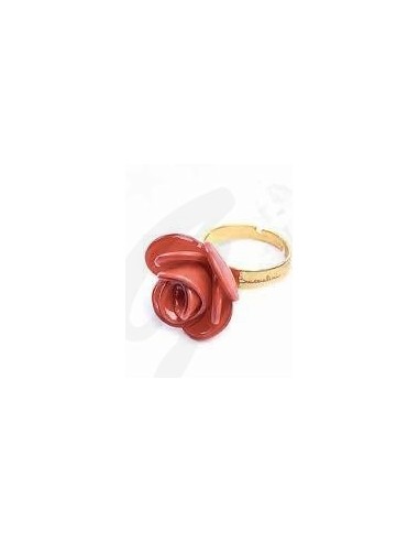 ANELLO  METALLO DORATO ROSA  COLRALLO...