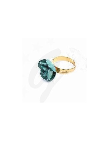 ANELLO  METALLO DORATO ROSA  VERDE...