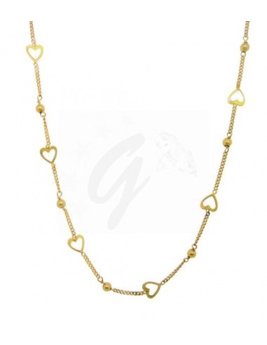 COLLANA  ORO G 750/1000  CON  CUORI...