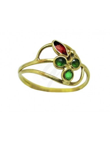 ANELLO  ORO G 750/1000 N��4 PIETRINE...
